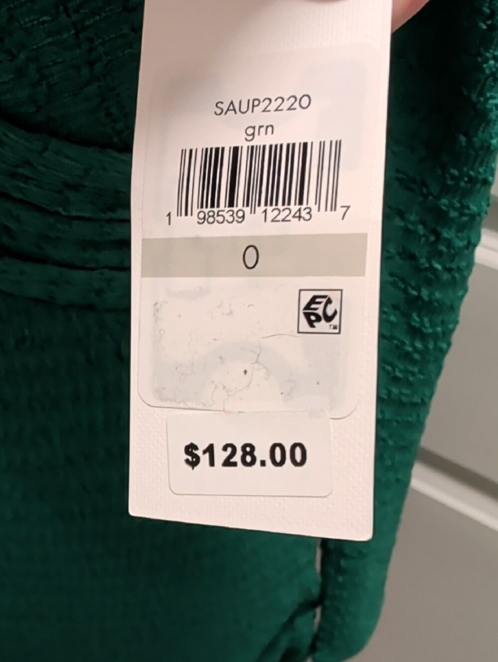 SIENA NWT $128 Size 0 Zero Textured Green Long-Sleeve Wrap Mini Dress - Picture 5 of 12